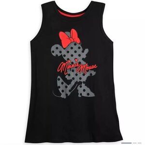 Disney Minnie Mouse Silhouette Tulip Cut Scoop Neck Tank Top NWT Size Small